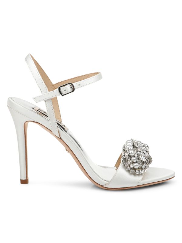 Badgley Mischka Odelia Satin Stiletto Sandals